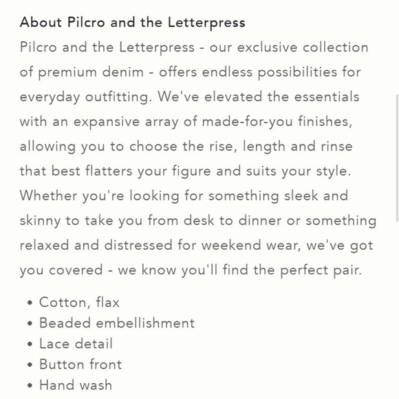 Pilcro Nayeli Beaded Embellished Western Style Cotton Shirt Blouse Size 3X - Picture 13 of 13